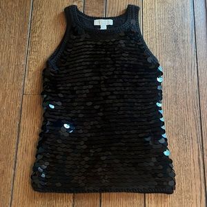 Black Micheal Kors Sequin Sleeveless Top